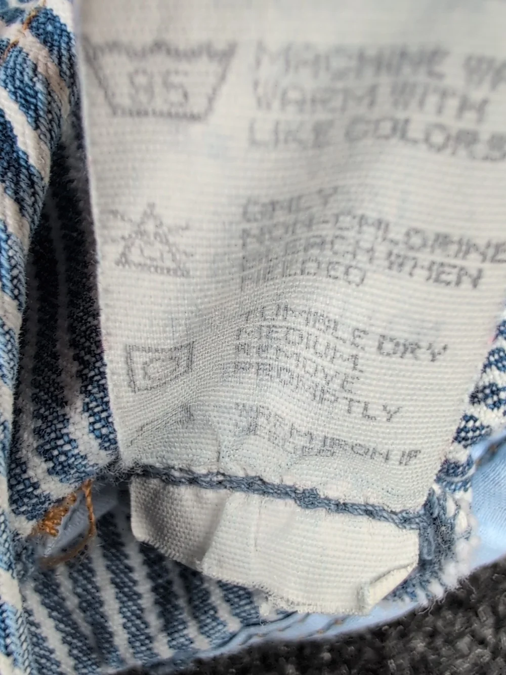 Vtg Osh Kosh BGosh Vestbak Coveralls Toddler Size 4T Blue White Striped Denim 90
